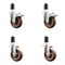 Service Caster 4 Inch 316SS High Temp Glass Filled Nylon 1-1/2 Inch Stem Caster Lck Brake, 2PK SS316TTLEX20S414-GFNSHT-2-S-2-112 - alternate 1